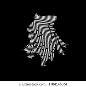 Hindu God Ganesha - elephant. Vector hand drawn illustration.
