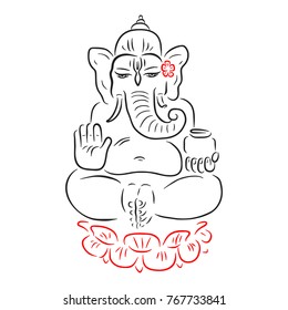 1,497 Ganesha outline Images, Stock Photos & Vectors | Shutterstock