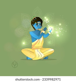 Hindu god and goddess Radha Krishna religion concept.