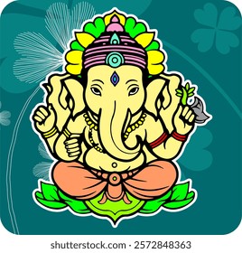 Hindu God Lord Ganesh Vector Art