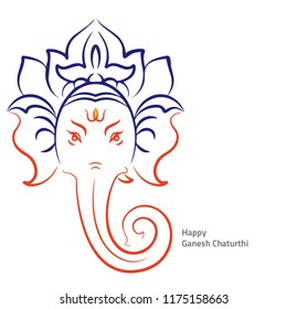 Hindu god lord Ganesha Colorful illustration lord Ganesh