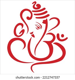 Hindu God Lord Ganesha vector Art.