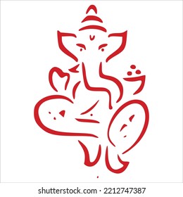 Hindu God Lord Ganesha vector Art.