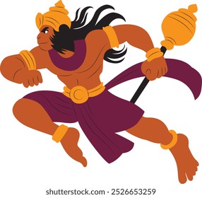 Hindu god Lord Hanuman jumping