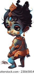 Hindu god shree krishna painting high quilty