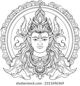 Hindu god shva black and white images
