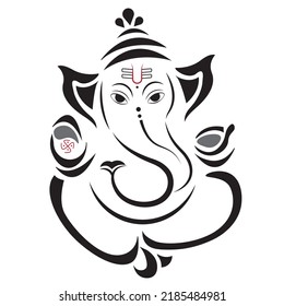 Hindu God Vinayaha Ganapathy Vector Illustration Stock Vector (Royalty ...