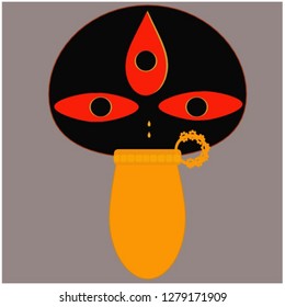 Hindu Goddess Kali who is symbol of power and destruction. That's why she was worshipped by decoites in ancient India