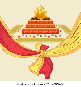 Hindu Hawan ritual for worship and wedding.