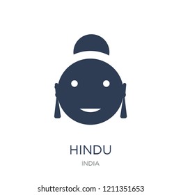 Hindu icon. Trendy flat vector Hindu icon on white background from india collection, vector illustration can be use for web and mobile, eps10