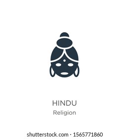 Hindu icon vector. Trendy flat hindu icon from religion collection isolated on white background. Vector illustration can be used for web and mobile graphic design, logo, eps10