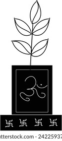 Hindu Line Art Icon Vektorgrafik Stockfoto