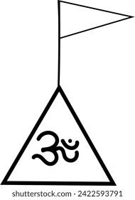 Hindu Line Art Icon Vector Stock Photo