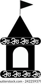Hindu Line Art Icon Vector Stock Photo