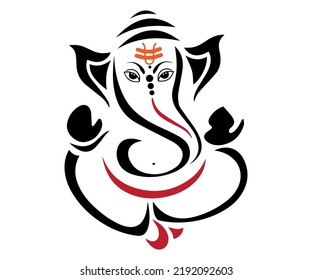 Hindu Lord Ganesha Chaturthi Celebration Banner Stock Vector (Royalty ...