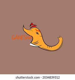 hindu lord ganesha vector illustration