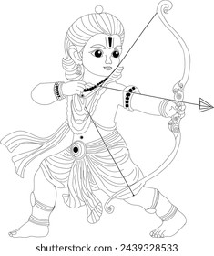Hindú Lord Ram Lalla Vector Foto de archivo