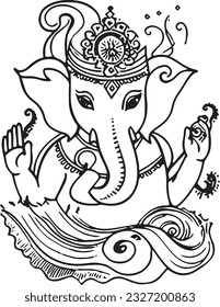 Hindu lord shree ganesha vector images