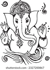 Hindu lord shree ganesha vector images