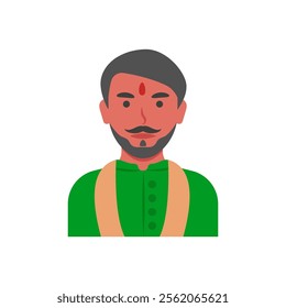 Hindu Man, Diwali, Hindu, Indian Symbol Illustration