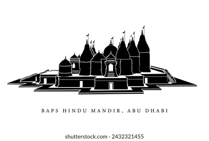Hindu Mandir von Abu Dhabi Vektor-Symbol