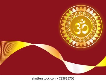 Hindu mantra writing "Shree" and "Aum" or "Om" vector design