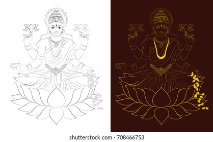 Maa Laxmi Drawing | Goddess Laxmi Drawing Step by Step | Laxmi Maa Drawing  - YouTube