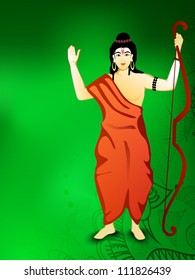 Hindu mythology God Shri Rama. EPS 10.