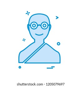 Hindu pandit icon design vector