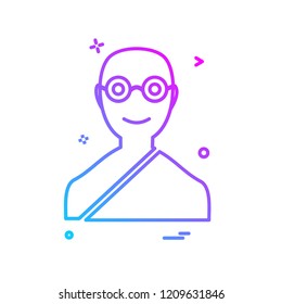 Hindu pandit icon design vector