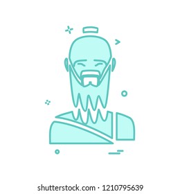 Hindu pandit icon design vector
