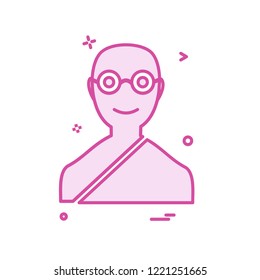 Hindu pandit icon design vector