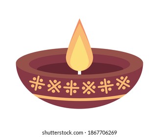 hindu religion candle isolated icon vector illustration design