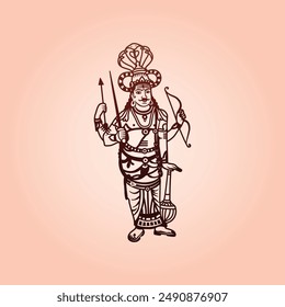 Hindu Religion God Veerbhadra Swami Clipart