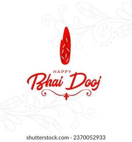 hindu religious bhai dooj wishes background for family love and care vector. Translation: Bhai dooj, it is a festival where bhai means brother and dooj means second day after new moon