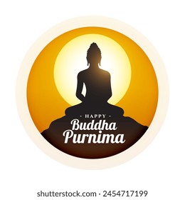 hindu religious buddha purnima or vesak day background vector