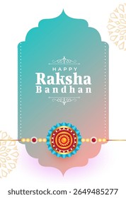 hindu religious raksha bandhan rakhi celebration post vector