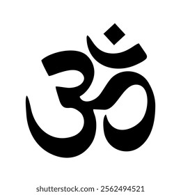 Hindu religious symbol on white background