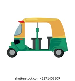 hindu rickshaw design over white