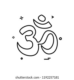 Hindu sign icon design vector