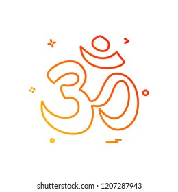 Hindu sign icon design vector