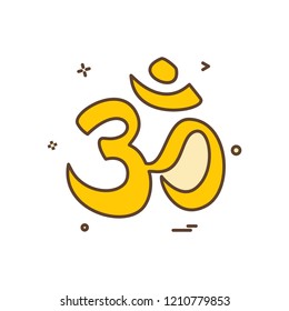 Hindu sign icon design vector