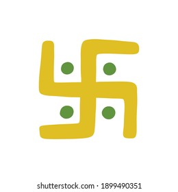 Hindu Swastika Symbol Doodle Icon Vector Stock Vector (Royalty Free ...