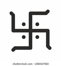 Hindu swastika symbol vector