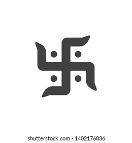 Hindu swastika vector icon. filled flat sign for mobile concept and web design. Diwali Laxmi Sarasvati swastika glyph icon. Symbol, logo illustration. Vector graphics