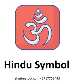 Icono de Vector de símbolo hindú que puede modificarse o editarse fácilmente
