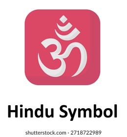 Icono de Vector de símbolo hindú que puede modificarse o editarse fácilmente
