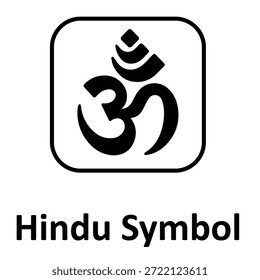 Icono de Vector de símbolo hindú que puede modificarse o editarse fácilmente

