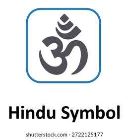 Hindu Symbol Vector icon which can easily modify or edit
