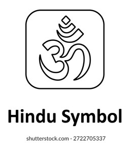 Hindu Symbol Vector icon which can easily modify or edit
